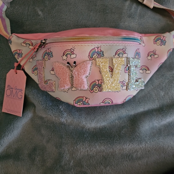Other - Kids Pink and Silver Unicorn Fanny Pack